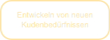 Entwickeln von neuen Kudenbedürfnissen